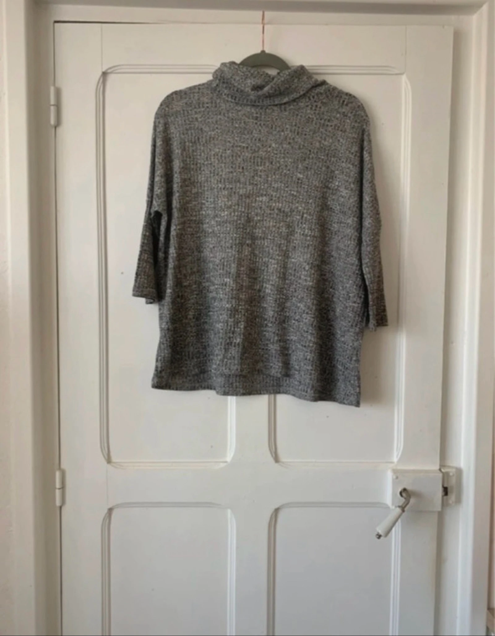 Haut col roulé et manche 3/4 gris moucheté femme - Taille M Cache-Cache